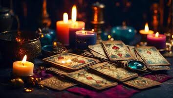 Tarot cristais e velas